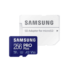 Карта памяти Samsung PRO Plus 256GB microSDXC С АДАПТЕРОМ (160/120 MB/s UHS-I V30 U3 Class 10) (MB-MD256KA)