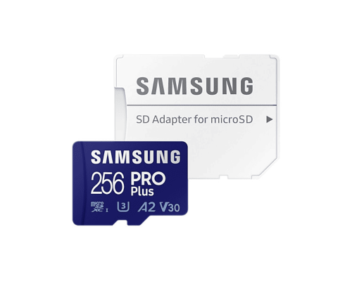 Картка пам'яті Samsung PRO Plus 256GB microSDXC З АДАПТЕРОМ (160/120 MB/s UHS-I V30 U3 Class 10) (MB-MD256KA)