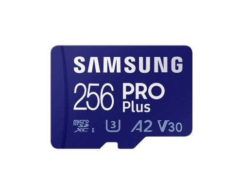 Картка пам'яті Samsung PRO Plus 256GB microSDXC З АДАПТЕРОМ (160/120 MB/s UHS-I V30 U3 Class 10) (MB-MD256KA)