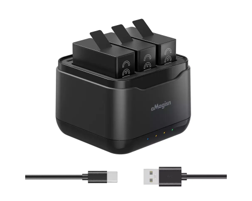 Зарядное устройство aMagisn для 3-х аккумуляторов GoPro HERO13 Black (без АКБ)