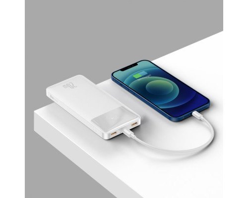Внешний аккумулятор (павербанк) Baseus Bipow Digital Display 10000mAh 20W White