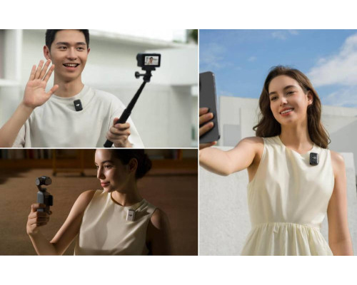 Передатчик радиосистемы DJI Mic 2 Transmitter (Pearl White)