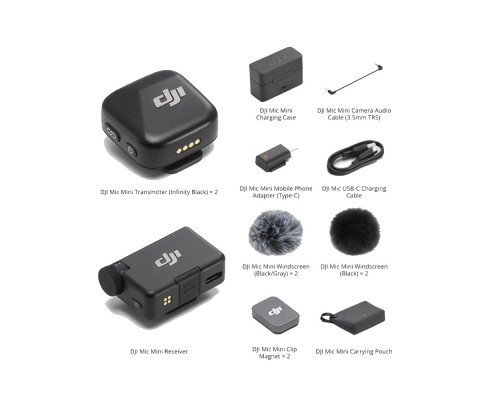 Мікрофонна радіосистема DJI Mic Mini (2 TX + 1 RX + Charging Case)