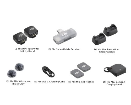 Микрофонная радиосистема DJI Mic Mini Mobile Version (2 TX + 1 Mobile RX)