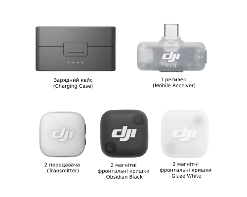 Микрофонная радиосистема DJI Mic Mini 2 (2 TX + 1 Mobile RX + Charging Case)