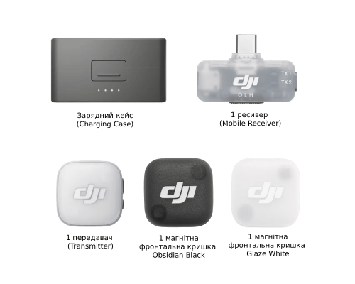 Мікрофонна радіосистема DJI Mic Mini 2 (1 TX + 1 Mobile RX + Charging Case)