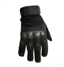 Тактические перчатки OAKLEY полнопалые осенне-зимние (черные)