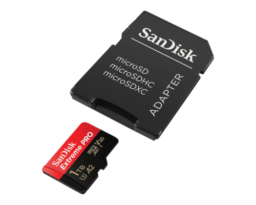 Картка пам'яті SanDisk Extreme PRO 1TB microSDXC З АДАПТЕРОМ (200/140 MB/s UHS-I V30 U3 Class 10) (SDSQXCD-1T00-GN6MA)