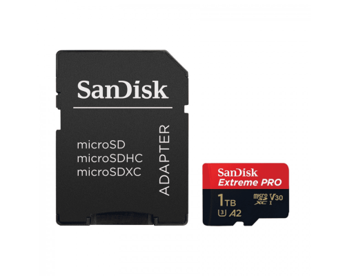 Картка пам'яті SanDisk Extreme PRO 1TB microSDXC З АДАПТЕРОМ (200/140 MB/s UHS-I V30 U3 Class 10) (SDSQXCD-1T00-GN6MA)