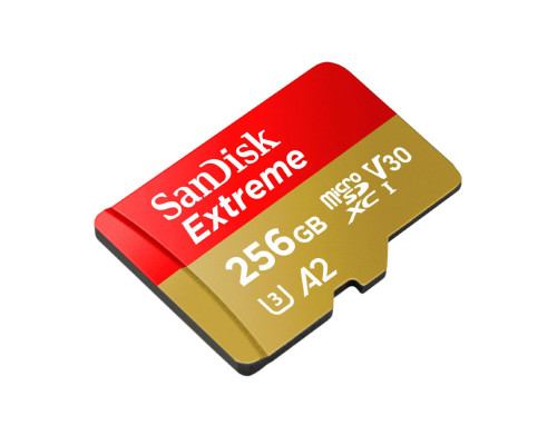 Картка пам'яті SanDisk Extreme 256GB microSDXC з адаптером (160/90 MB/s UHS-I V30 U3 Class 10)