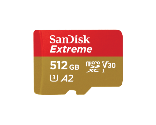 Карта памяти SanDisk Extreme 512GB microSDXC без адаптера (190/130 MB/s UHS-I V30 U3 Class 10)