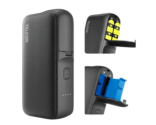 Зарядное устройство TELESIN Storage Power Bank для аккумуляторов GoPro (10000mAh USB Type-C)