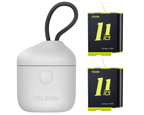 Зарядное устройство Allin Box для зарядки 3-х аккумуляторов с 2 аккумуляторами (GoPro HERO12/11/10/9 Black)