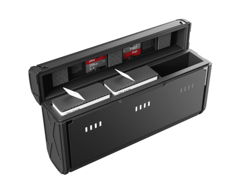 Зарядний пристрій TELESIN Pocket Multifunctional Storage Charging Box для 3-х акумуляторів GoPro HERO9/10/11/12 Black (без АКБ) - фото 3