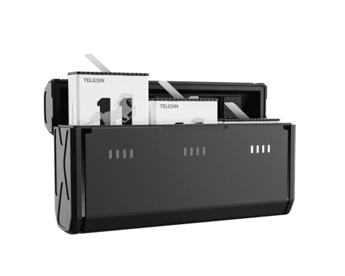 Зарядний пристрій TELESIN Pocket Multifunctional Storage Charging Box для 3-х акумуляторів GoPro HERO9/10/11/12 Black (без АКБ) - фото 4