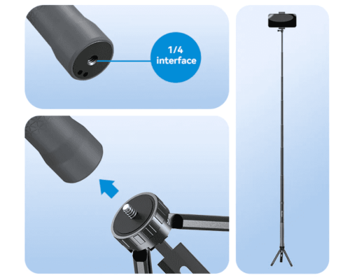 Монопод TELESIN Carbon Fiber Selfie Stick (44-300см.) (GP-MNP-300-3)