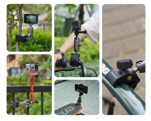 Кріплення-краб на труби TELESIN Aluminum Alloy Universal Handlebar Mount