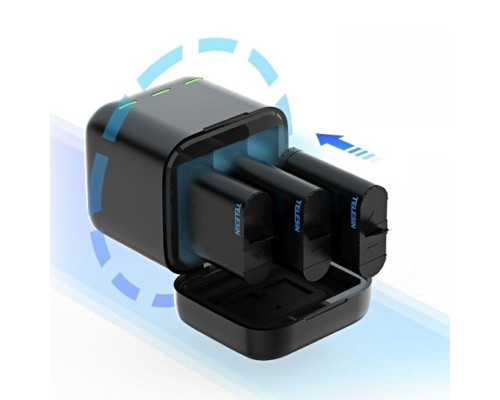 Зарядное устройство TELESIN для 3-х аккумуляторов GoPro HERO13 Black (без АКБ)
