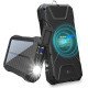 Портативное зарядное устройство с фонариком и компасом BLAVOR Solar Charger Power Bank 18W (черное)