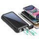 Портативное зарядное устройство с фонариком и компасом BLAVOR Solar Charger Power Bank 18W (черное)