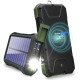 Портативное зарядное устройство с фонариком и компасом BLAVOR Solar Charger Power Bank 18W (темно-зеленое)