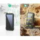 Портативное зарядное устройство с фонариком и компасом BLAVOR Solar Charger Power Bank 18W (темно-зеленое)