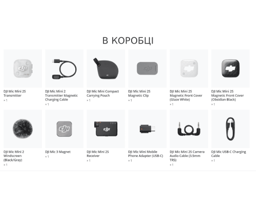 Мікрофонна радіосистема DJI Mic Mini 2S (1 TX + 1 RX)