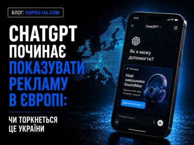 ChatGPT начинает показывать рекламу в Европе: коснётся ли это Украины