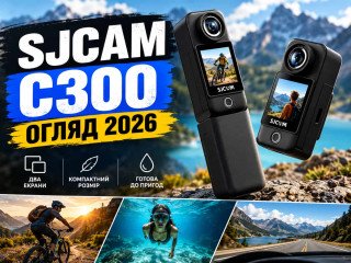 SJCAM C300: огляд компактної екшн-камери з двома екранами у 2026 році