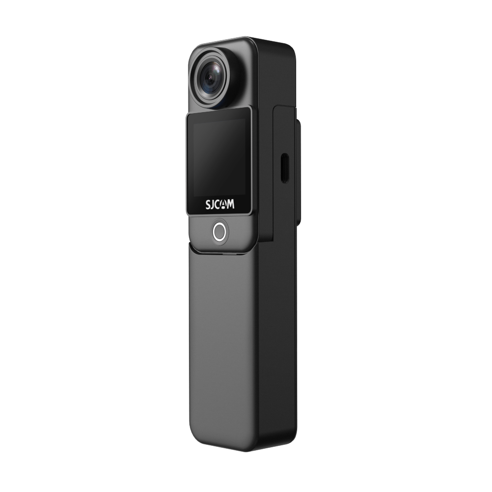Екшн-камера SJCAM C300 у вертикальному положенні, вигляд збоку