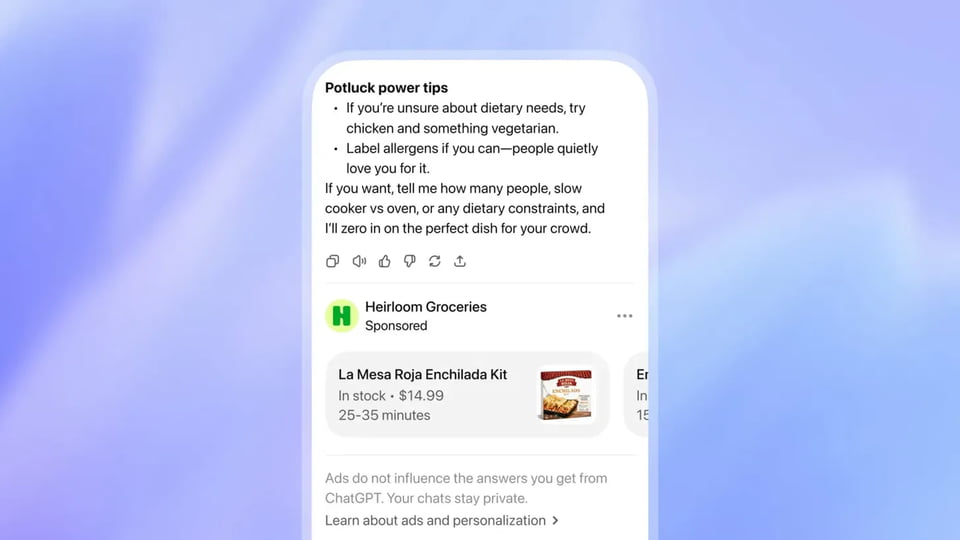 Главный экран приложения ChatGPT на смартфоне